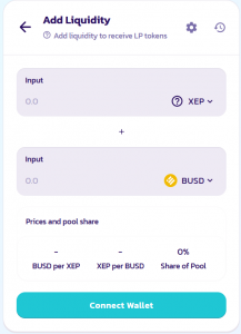 Pancakeswap - XEP Liquidity - WXEP Liquidity