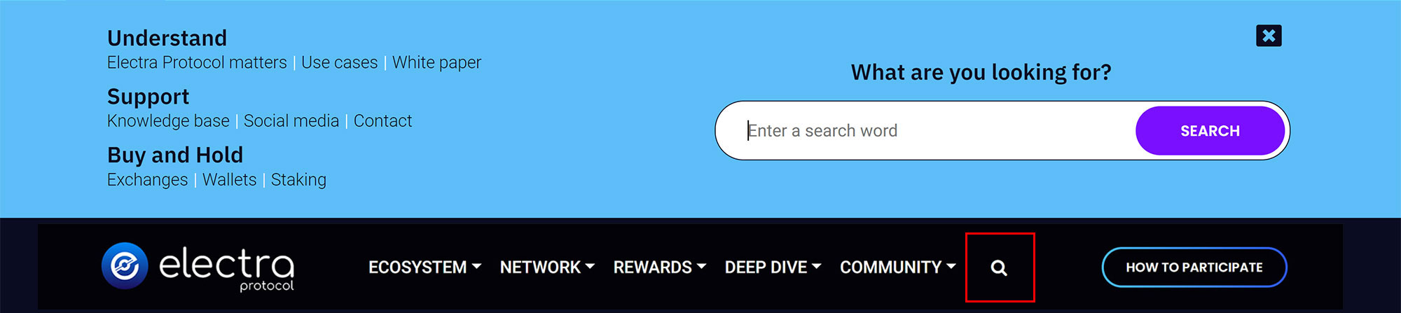 Search function - XEP - Electra site