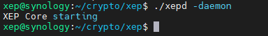 XEP Core - Synology NAS - xepd daemon