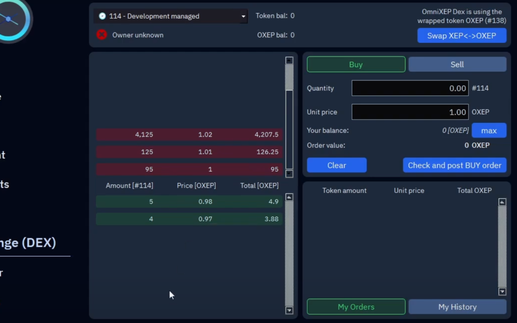 DEX screenshot